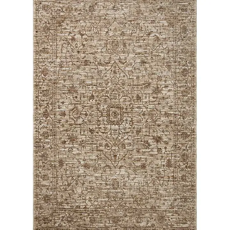 Kirklands Home Neutral Sorrento Medallion Area Rug, 5x7 Tan New
