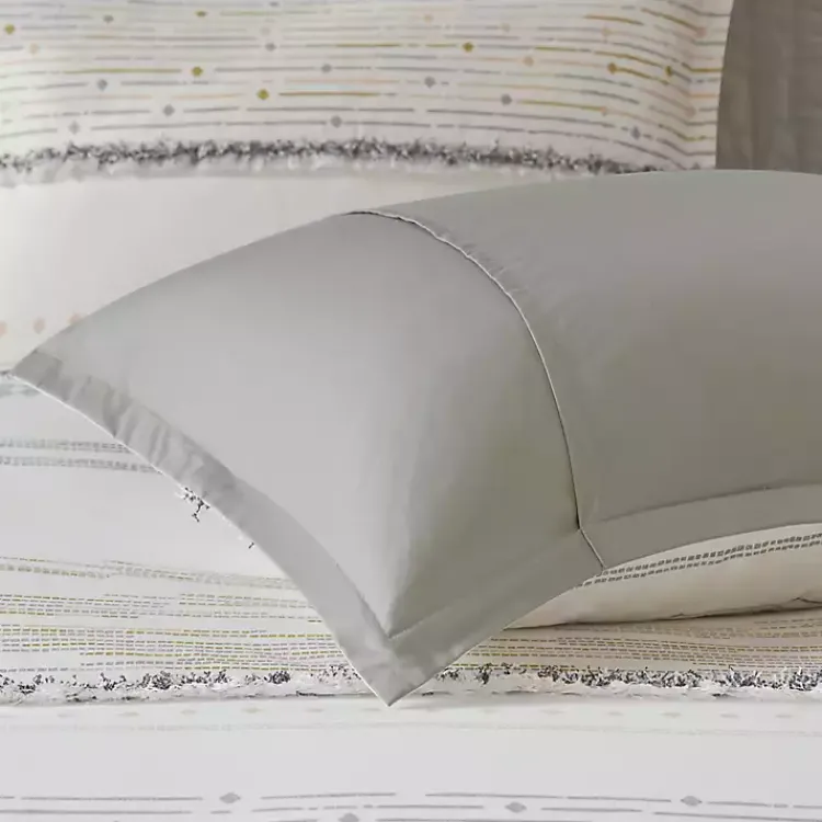 Kirklands Home Neutral Stripe Full/Queen 3-pc. Comforter Set New