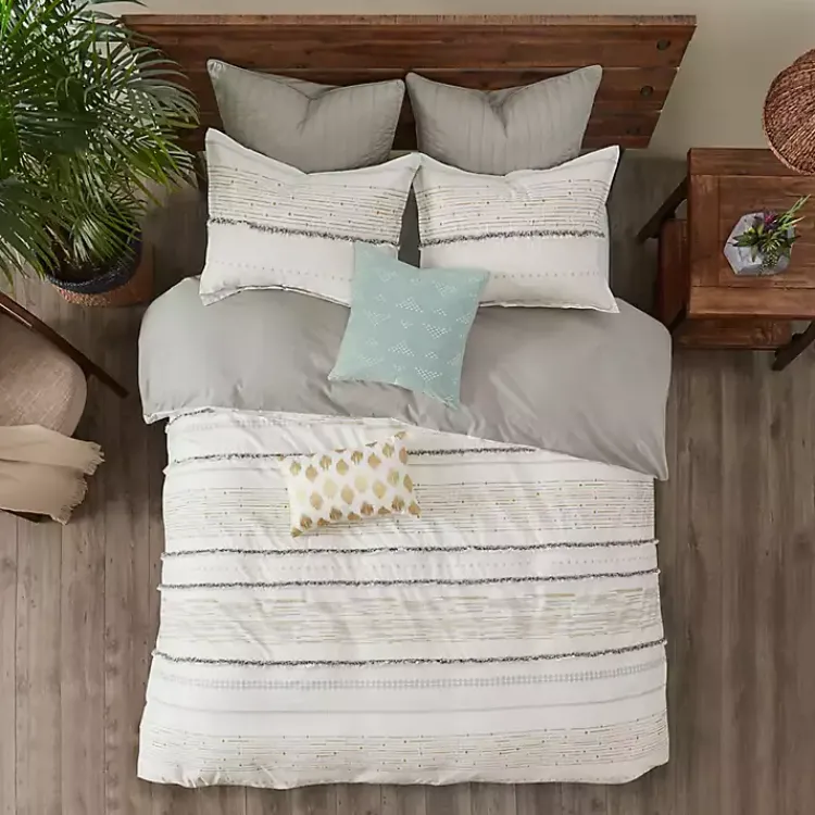 Kirklands Home Neutral Stripe King 3-pc. Comforter Set Discount