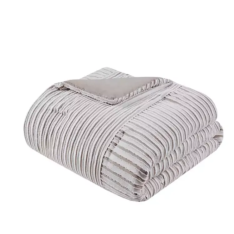 Kirklands Home Neutral Striped 5-pc. King Comforter Set