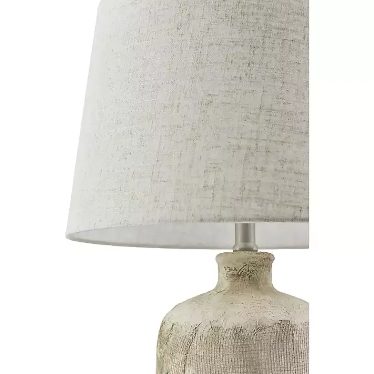 Kirklands Home Neutral Textured Ceramic Rivera Table Lamp Tan Clearance
