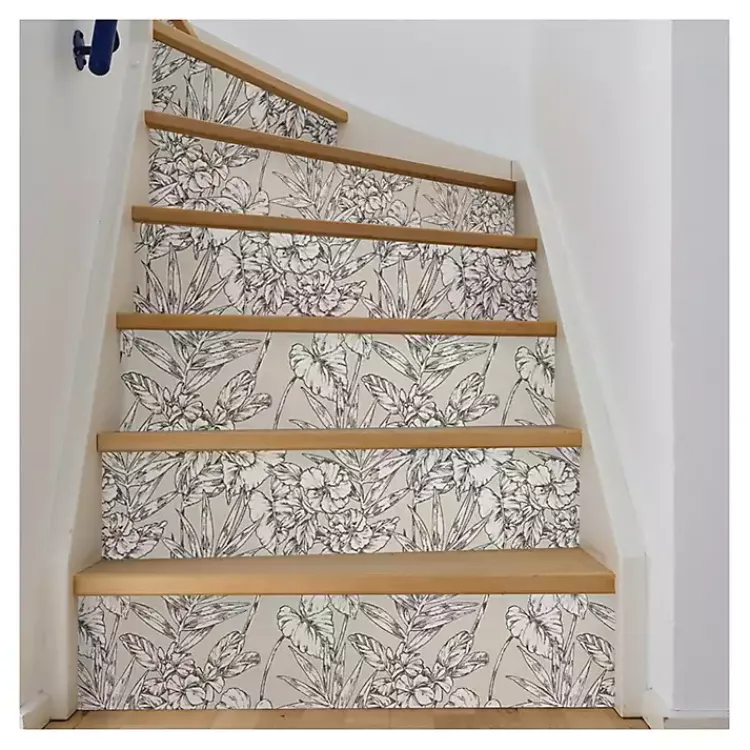 Kirklands Home Neutral Tropic Floral Peel & Stick Wallpaper Outlet