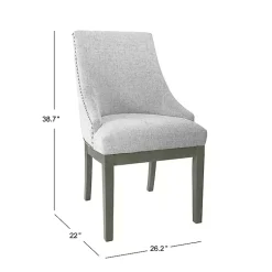Kirklands Home Neutral Upholstered Barrel Dining Chair Multi New