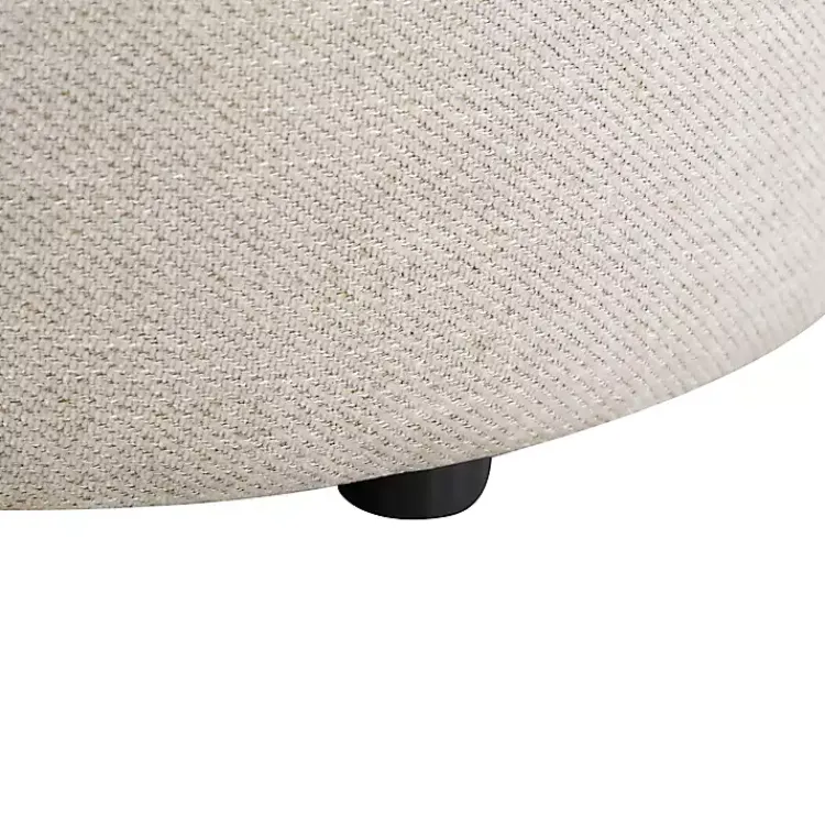 Kirklands Home Neutral Upholstered Nesting Ottomans, Set of 2 Ivory New