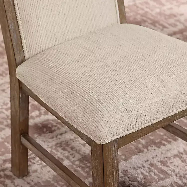 Kirklands Home Neutral Upholstered Oak Dining Chairs, Set of 2 Tan Online