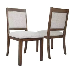 Kirklands Home Neutral Upholstered Wood Frame Chairs, Set of 2 Multi Discount
