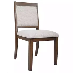 Kirklands Home Neutral Upholstered Wood Frame Chairs, Set of 2 Multi Discount