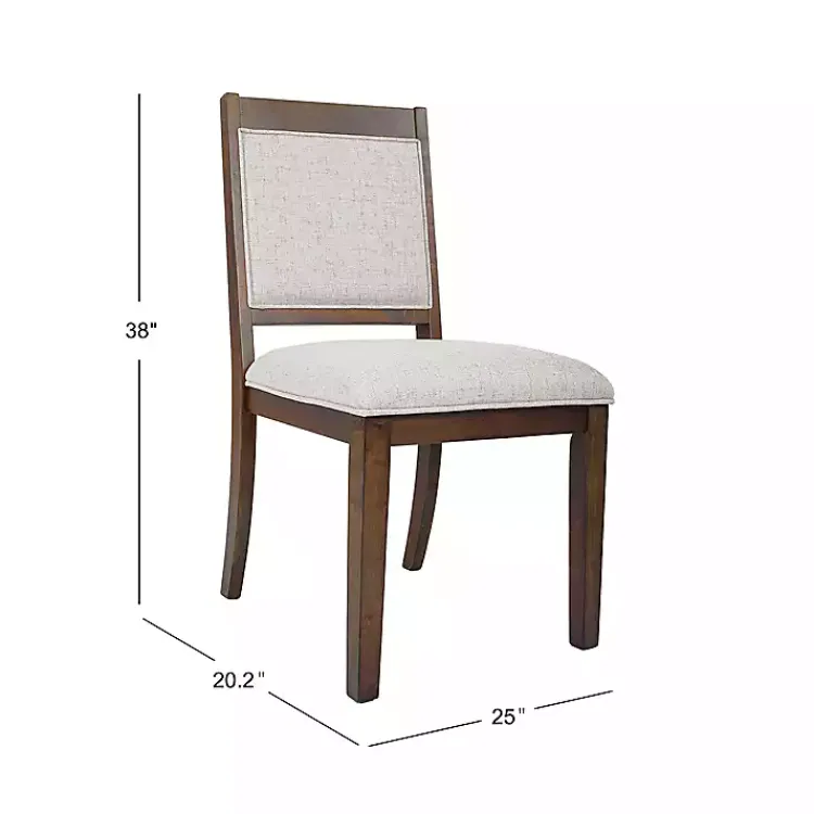 Kirklands Home Neutral Upholstered Wood Frame Chairs, Set of 2 Multi Discount