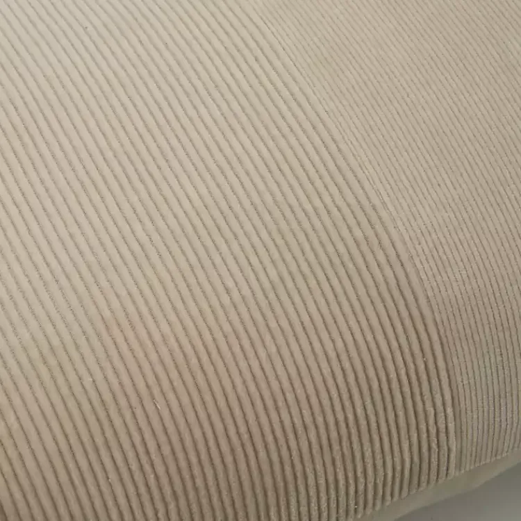 Pillows>Kirklands Home Neutral Velvet Corduroy Lumbar Pillow Tan