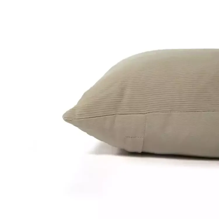 Pillows>Kirklands Home Neutral Velvet Corduroy Lumbar Pillow Tan
