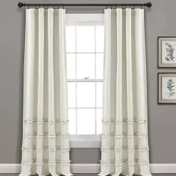 Kirklands Home Neutral Vintage Stripe Curtain Panel Set, 84 in. Outlet