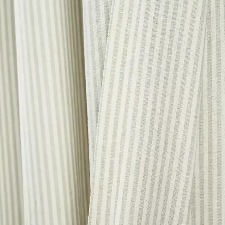 Kirklands Home Neutral Vintage Stripe Curtain Panel Set, 84 in. Outlet