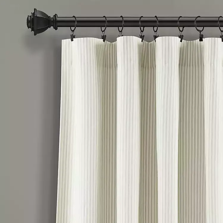 Kirklands Home Neutral Vintage Stripe Curtain Panel Set, 95 in. New