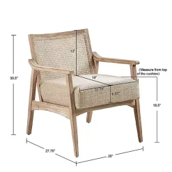 Kirklands Home Neutral Wheat Mid-Century Modern Accent Chair Tan Outlet