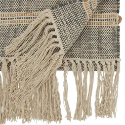 Kirklands Home Neutral Woven Tassel Table Runner Best