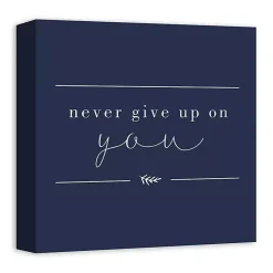 Kirklands Home Never Give Up on You Canvas Art Print Blue Discount