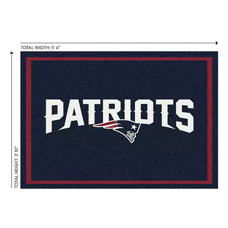 Kirklands Home New England Patriots Area Rug, 4x6 Black Clearance