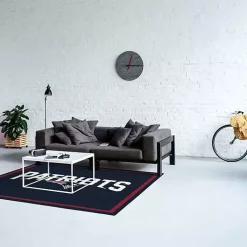 Kirklands Home New England Patriots Area Rug, 4x6 Black Clearance