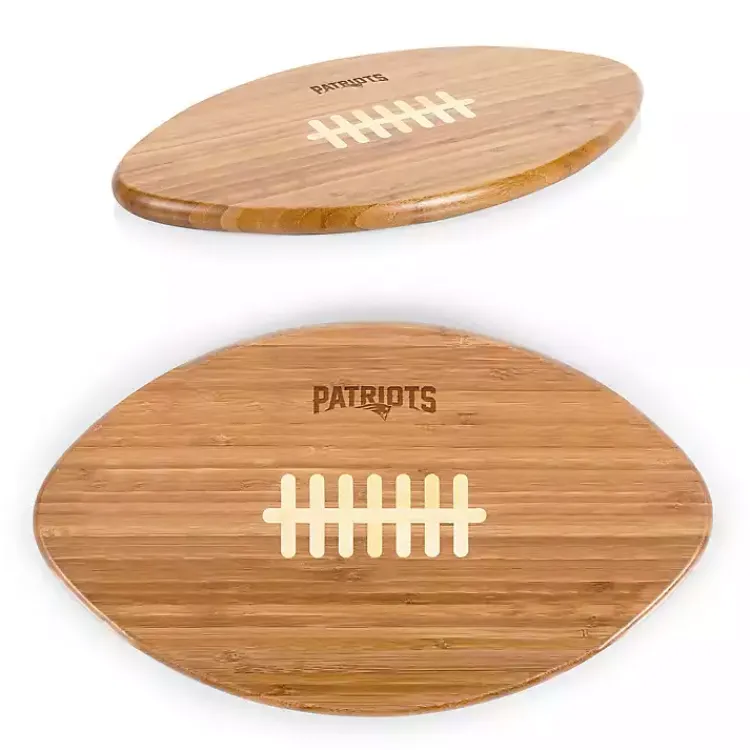 Kirklands Home New England Patriots Bamboo Football Cutting Board Tan Clearance