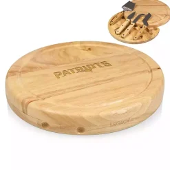 Kirklands Home New England Patriots Cheese Board and Tool Set Tan Discount