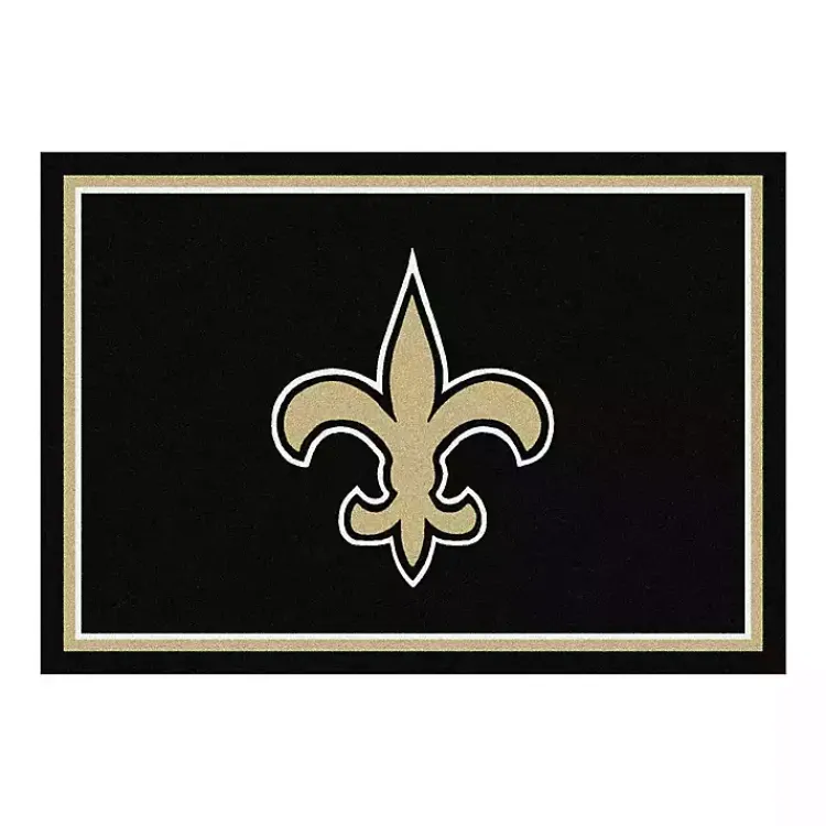 Kirklands Home New Orleans Saints Area Rug, 4x6 Black