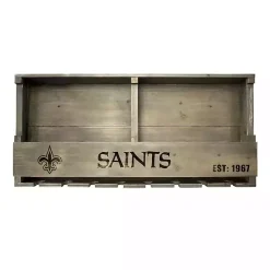 Kirklands Home New Orleans Saints Reclaimed Wood Bar Shelf Gray Clearance