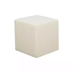 Kirklands Home Newton Boucle Square Ottoman Ivory