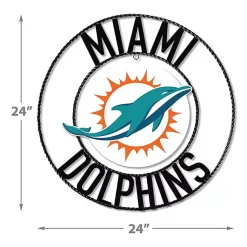 Kirklands Home NFL Miami Dolphins Wrought Iron Wall Plaque