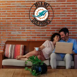 Kirklands Home NFL Miami Dolphins Wrought Iron Wall Plaque
