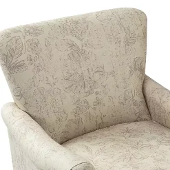 Kirklands Home Nicola Beige Linen Upholstered Armchair Tan Discount