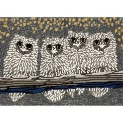 Kirklands Home Night Owls Indoor/Outdoor Mat New