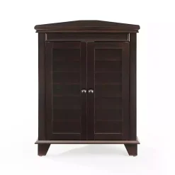 Kirklands Home Nikki Dark Wooden Corner Cabinet Brown Outlet