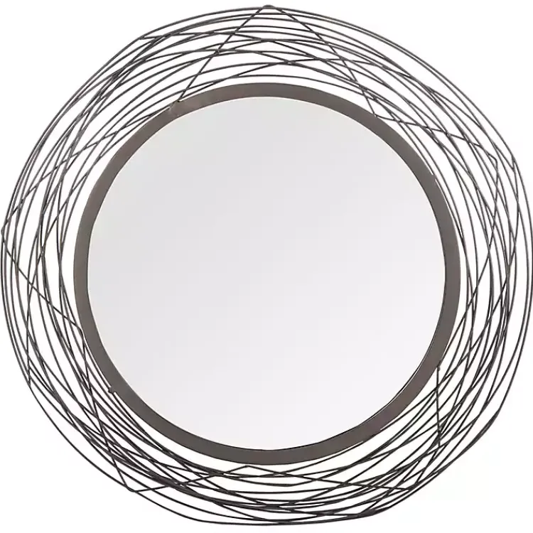 Kirklands Home Nixie Black Wire Wall Mirror