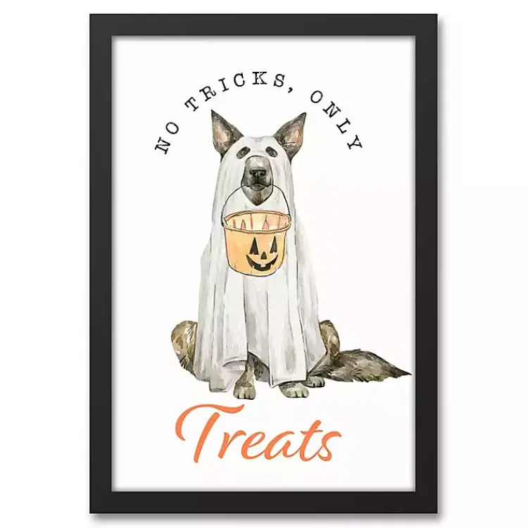 Halloween>Kirklands Home No Tricks, Only Treats Framed Canvas Art Print