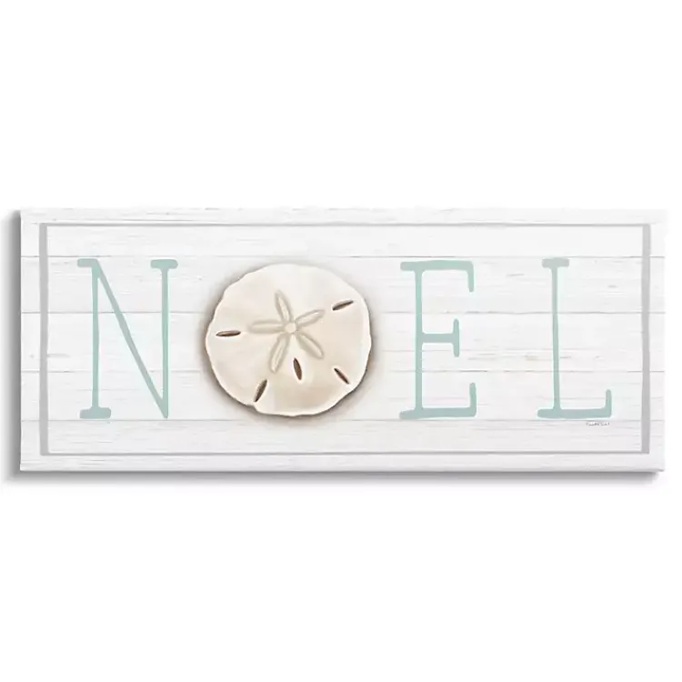 Christmas Art & Wall Decor>Kirklands Home Noel Sand Dollar Canvas Art Print White