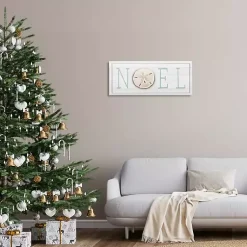Christmas Art & Wall Decor>Kirklands Home Noel Sand Dollar Canvas Art Print White