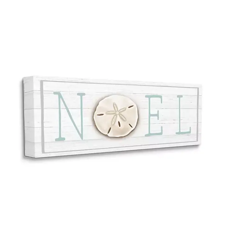 Christmas Art & Wall Decor>Kirklands Home Noel Sand Dollar Canvas Art Print White
