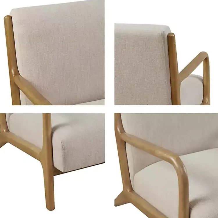 Kirklands Home Nolan Cream Lounge Accent Chair White New