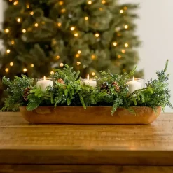 Arrangements & Greenery>Kirklands Home Norfolk Pine and Blue Berry Centerpiece