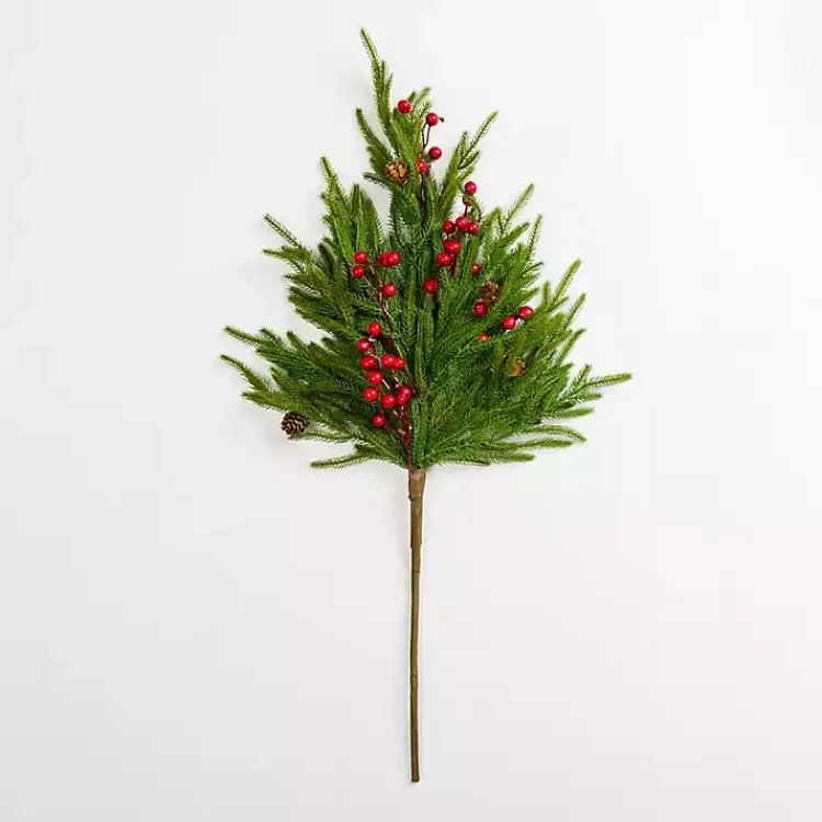 Christmas Arrangements & Garland>Kirklands Home Norfolk Red Berry Spray