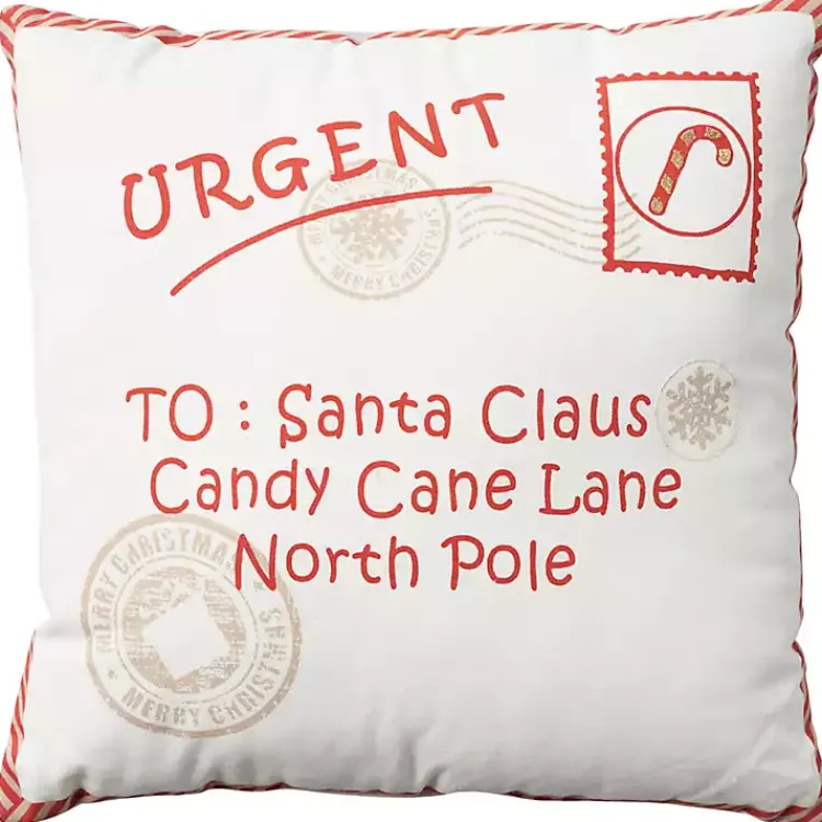 Christmas Pillows>Kirklands Home North Pole Postcard Pillow