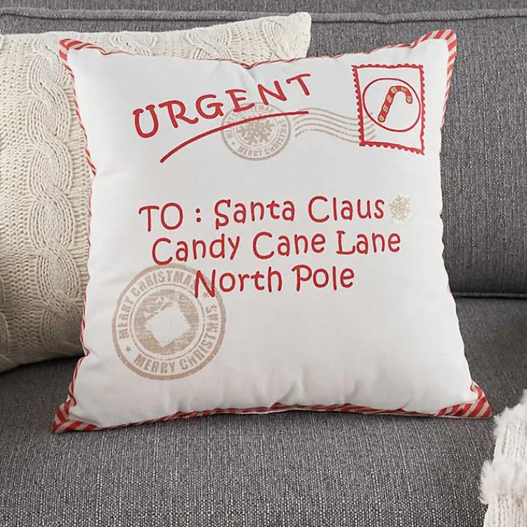Christmas Pillows>Kirklands Home North Pole Postcard Pillow
