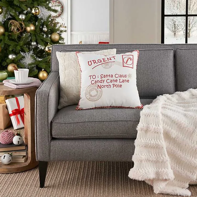 Christmas Pillows>Kirklands Home North Pole Postcard Pillow