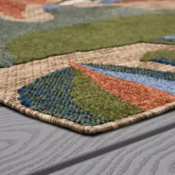 Kirklands Home North Shore Botanical Outdoor Area Rug, 6x9 Multi Clearance