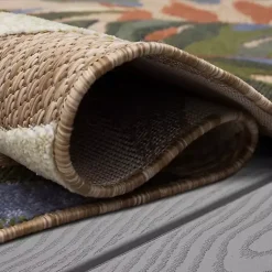 Kirklands Home North Shore Botanical Outdoor Area Rug, 6x9 Multi Clearance