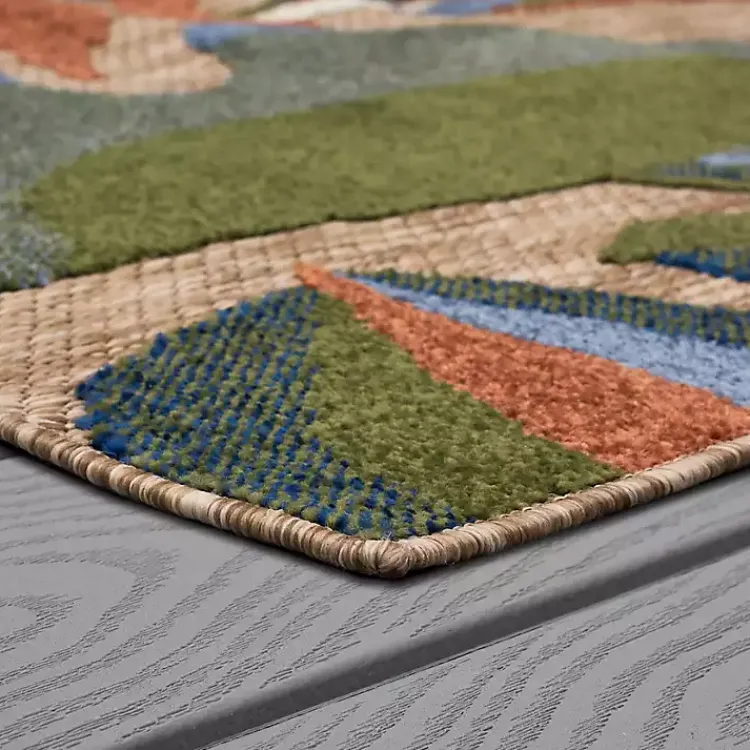 Kirklands Home North Shore Botanical Outdoor Area Rug, 9x12 Multi Clearance