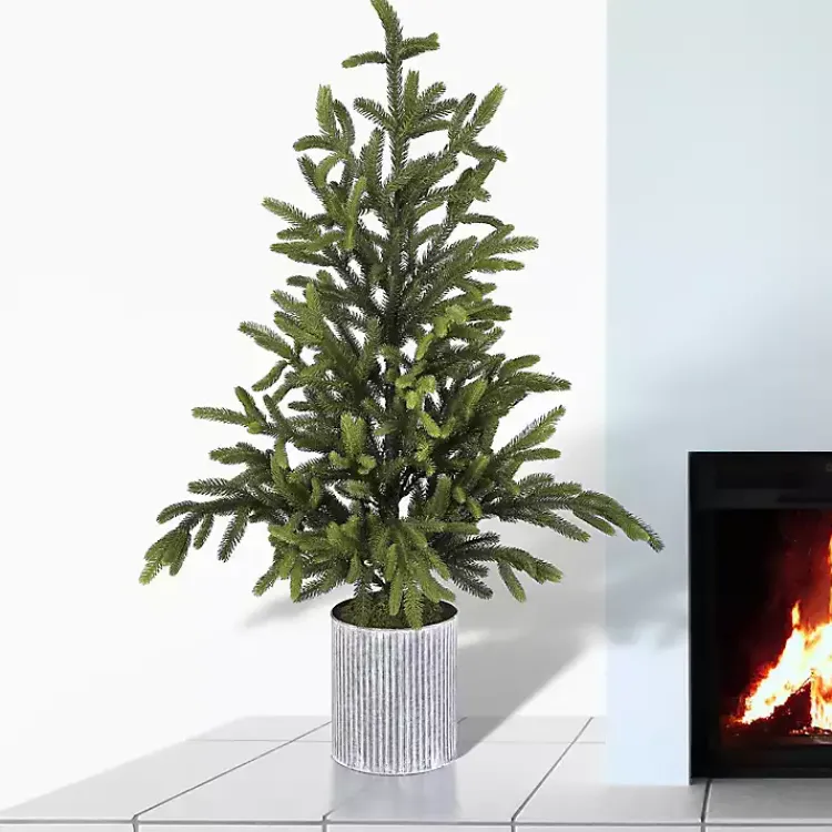 Christmas Arrangements & Garland>Kirklands Home Norway Spruce Potted Christmas Tree