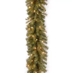 Christmas Arrangements & Garland>Kirklands Home Norwood Fir Garland with Clear Lights Green