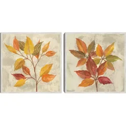 Fall>Kirklands Home November Leaves Framed Canvas Art Print, Set of 2 Multi