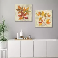 Fall>Kirklands Home November Leaves Framed Canvas Art Print, Set of 2 Multi